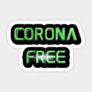 Corona Free Sticker